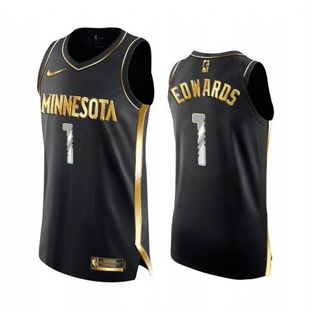 Dres Minnesota Timberwolves Anthony Edwards 1 2020-21 Crna Golden Edition Swingman